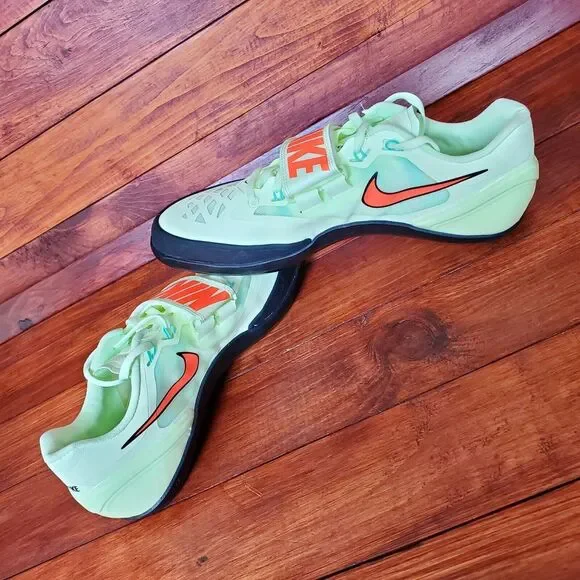 Nike Zoom Rotational 6 Green/Volt Throw Shoes w/ Bag Size 9.5 685131-700 - Picture 6 of 9